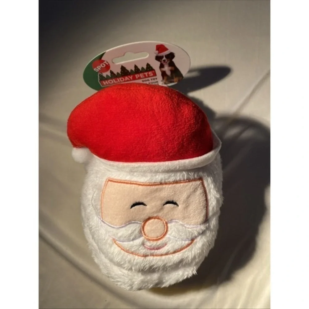 Santa Dog Slipper Toy Holiday Pets By Spot Red/white 6